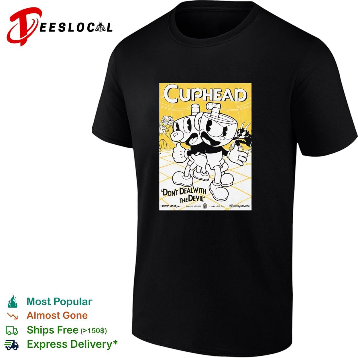 Cuphead Don’t Deal with the Devil Mugman King Dice The Devil Studio MDHR shirt