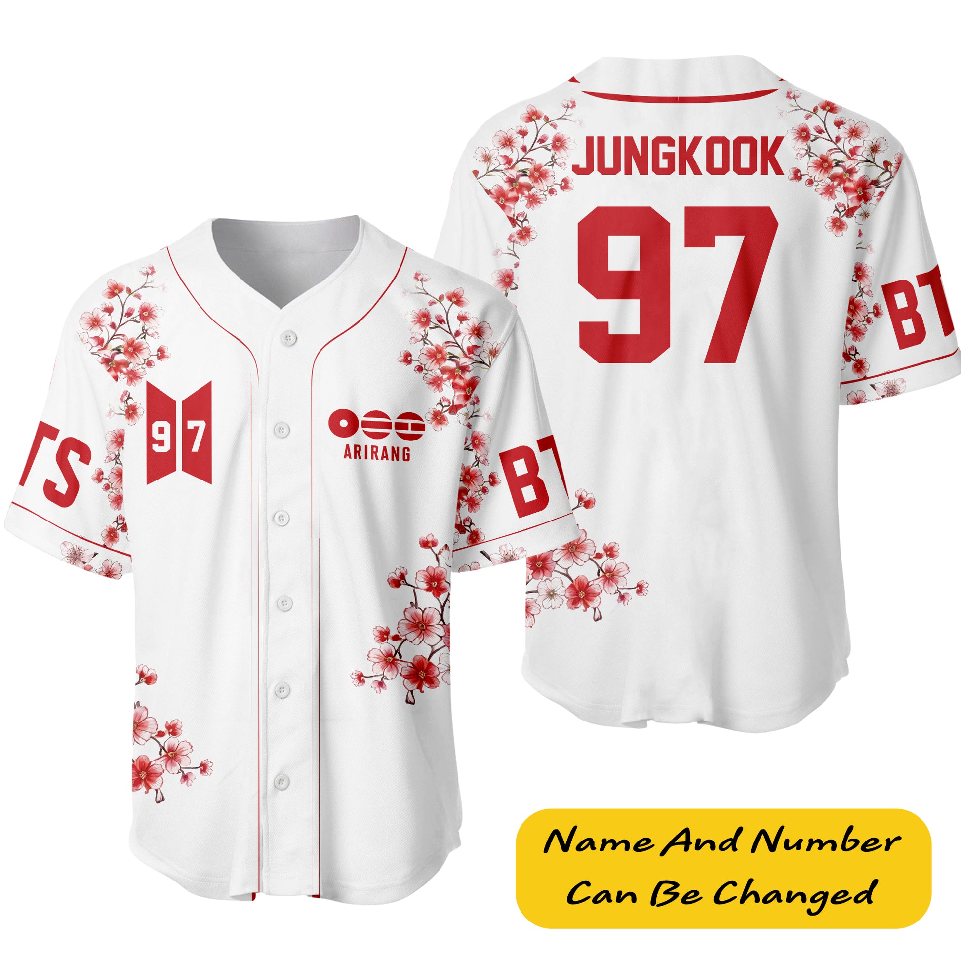 Custom BTS Kpop Concert Baseball Jersey