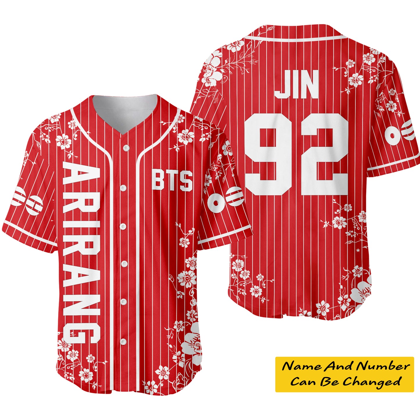 Custom BTS Members Arirang World Tour Baseball Jersey