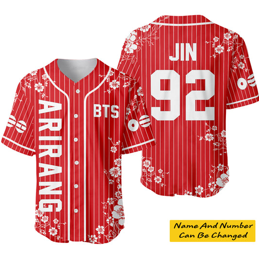 Custom BTS Members Arirang World Tour Baseball Jersey