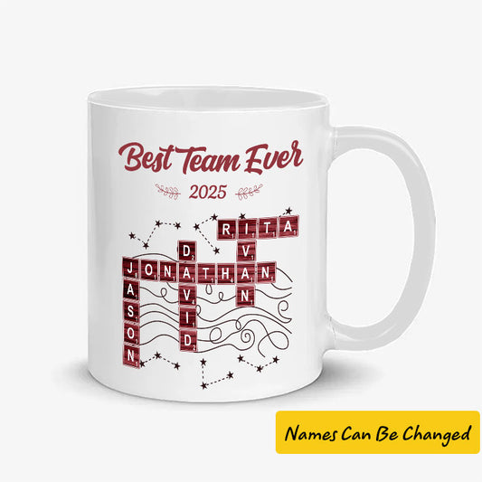 Custom Best Team Ever Scrabble Mug
