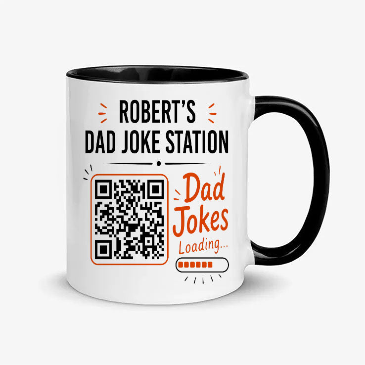 Custom Dad Jokes Loading QR Code Mug