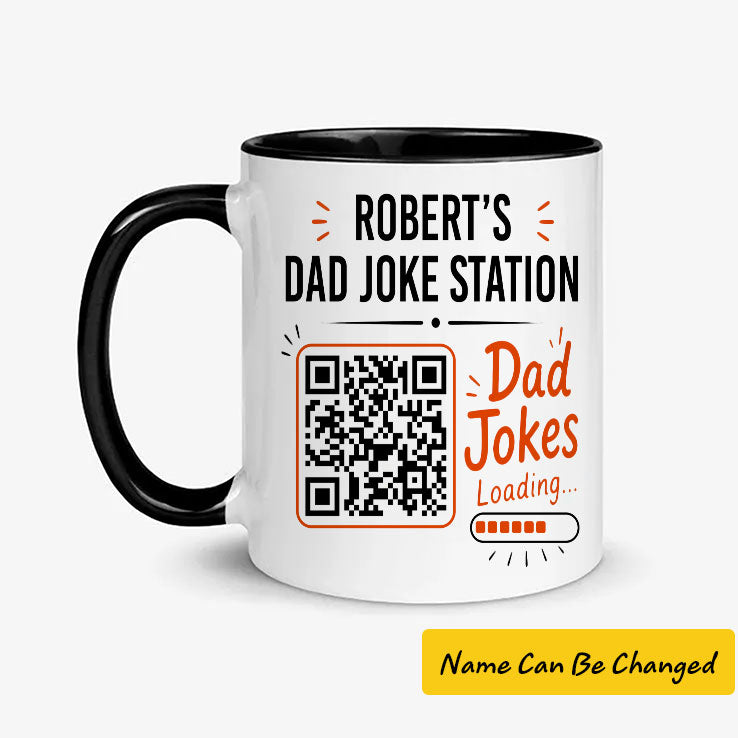 Custom Dad Jokes Loading QR Code Mug