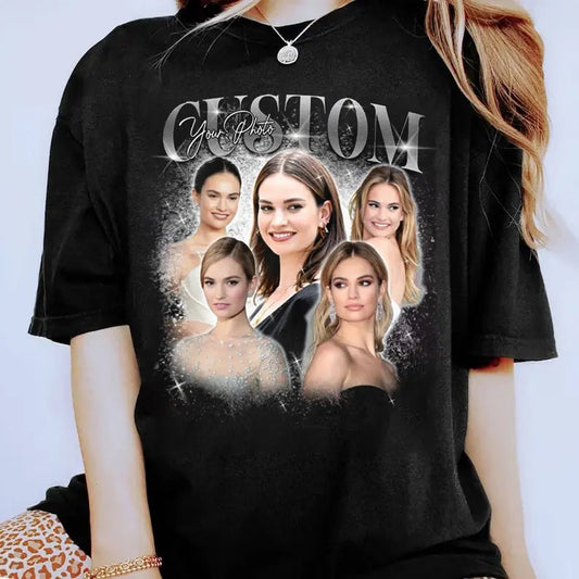 Custom Graphic Photo Vintage Comfort Colors Shirt, Family Bootleg Graphic Shirt, Personalize Bootleg Custom, Bachelor Party, Womenswear Streetwear