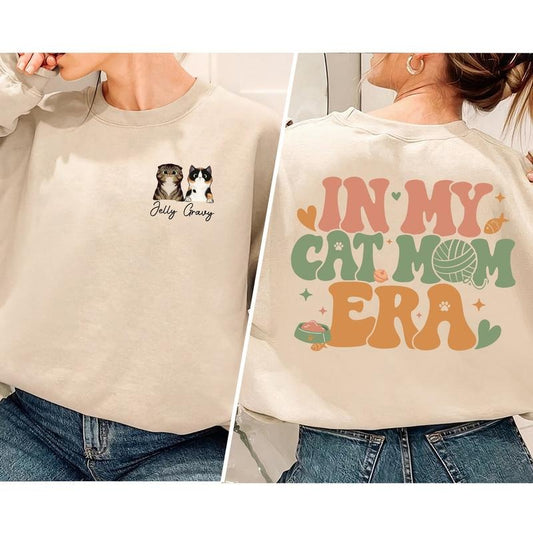 Custom In My Cat Mom Era Sweatshirt, Personalized Cat Mom Shirt, Cat Mom Sweatshirt, Cat Mama Shirt, Cat Mom Custom Sweatshhirt, Cat Mom Mother's Day Shirt