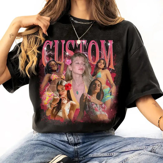 Custom Your Own Bootleg Tee,Custom Vintage Graphic 90s Tshirt,Retro Custom Bootleg Rap Tee,Insert Your Design,Girlfriend,Boyfriend Tee Top Womenswear Streetwear Comfort