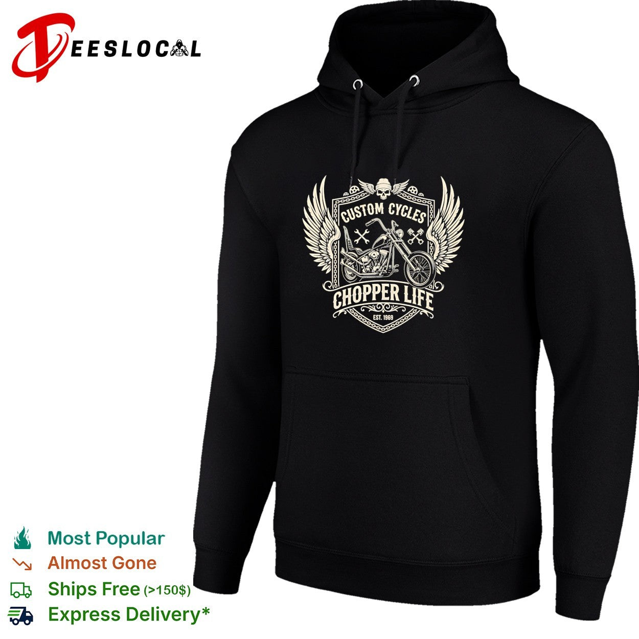 Custom cycles chopper life 1968 shirt