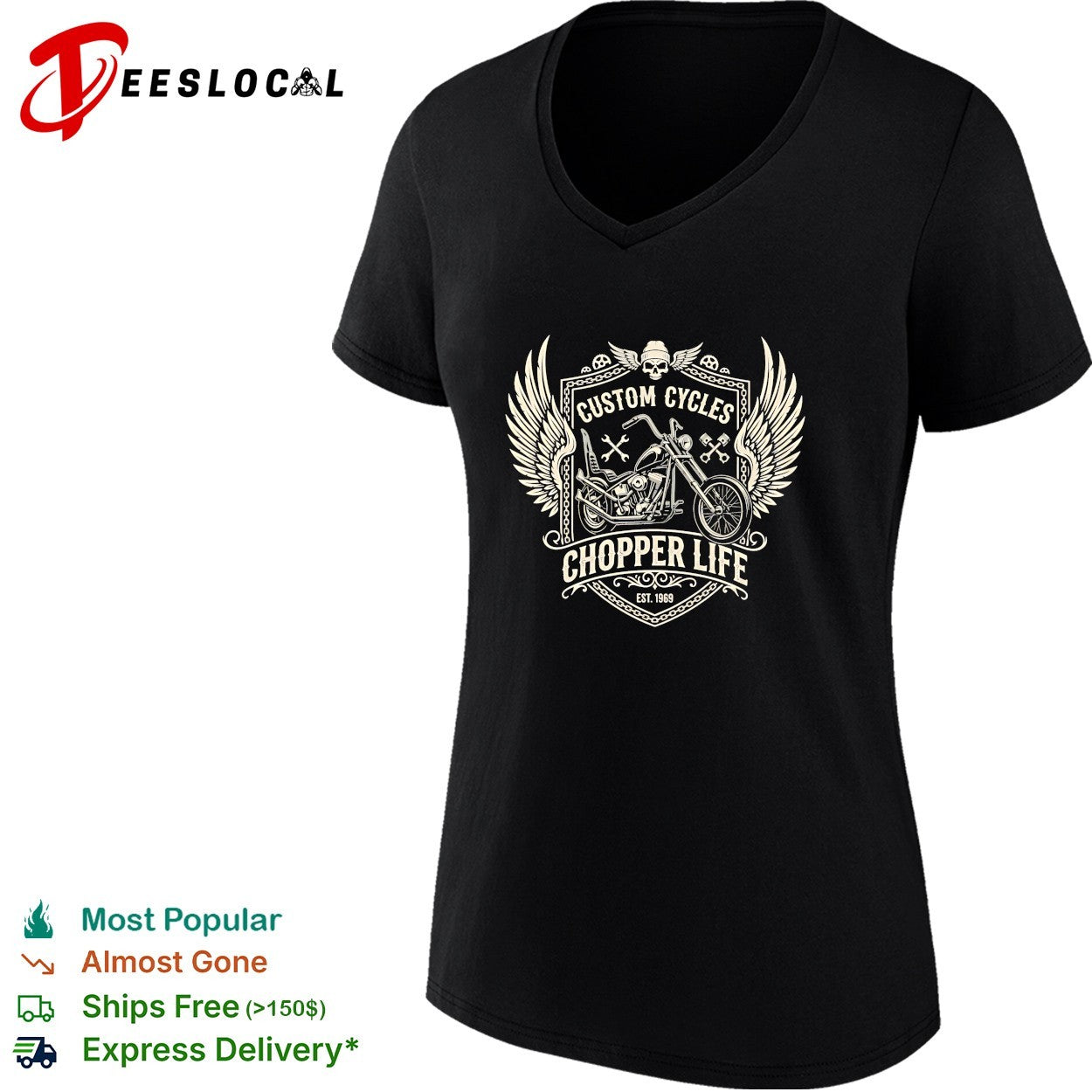 Custom cycles chopper life 1968 shirt