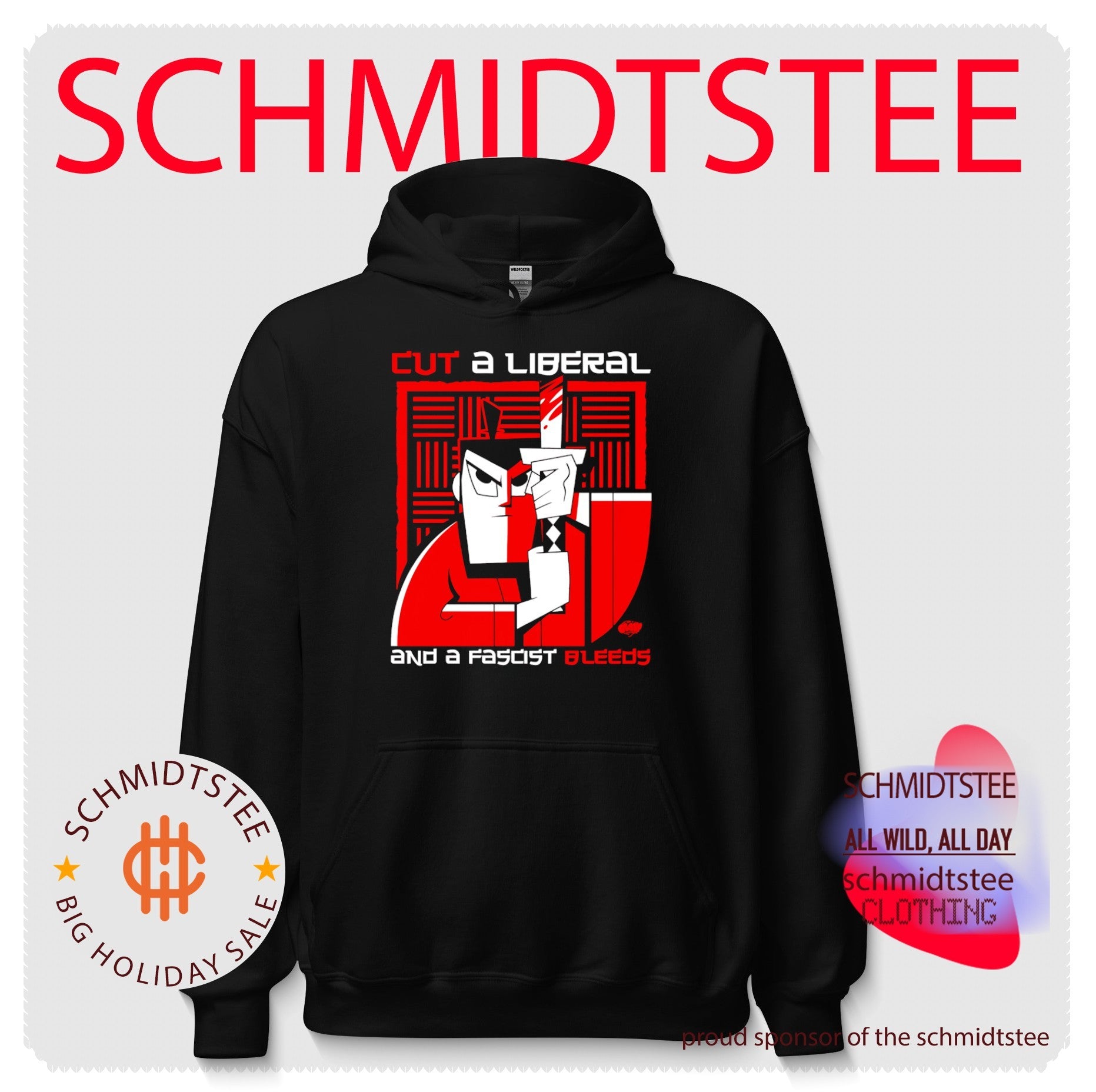 Cut a Liberal and a Fascist Bleeds Samurai Jack shirt