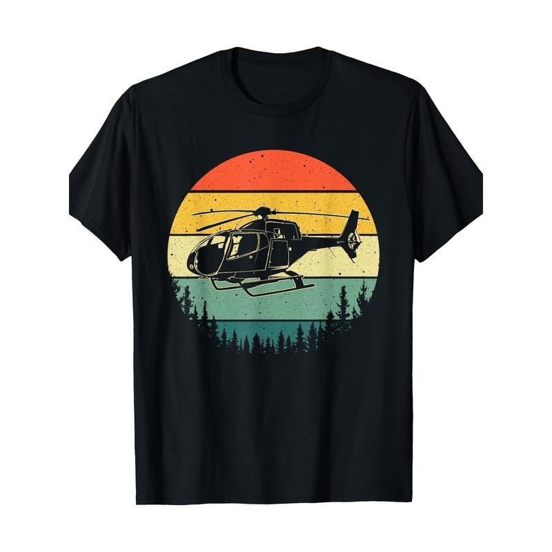 Cute helicopter art Man Woman Pilot Helicopter Pilot T-shirt, Men's T-shirt Made in USA - clothing by TeeHivey.com