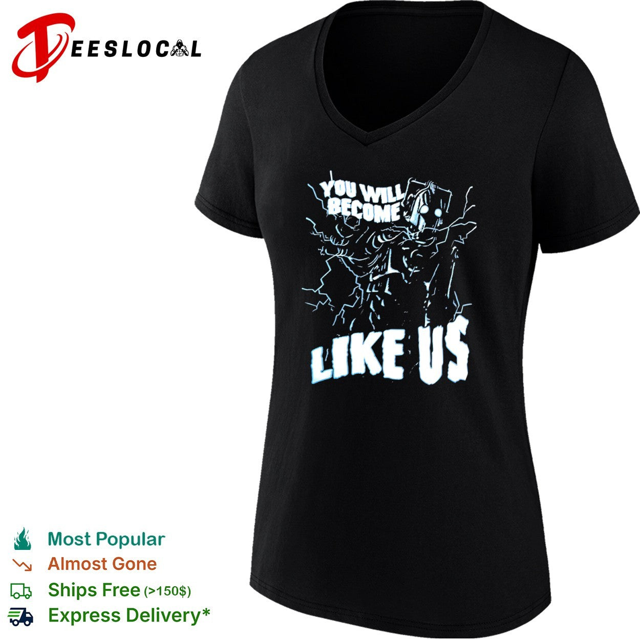 Cyberman You Will Become Like Us Doctor Who Science Fiction shirt