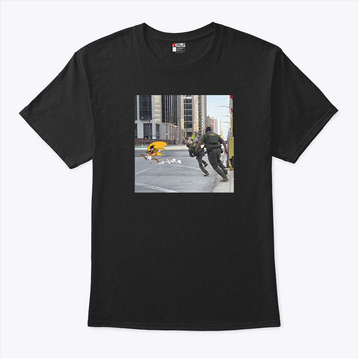 Cyclist Taunting ICE Agents T Shirt