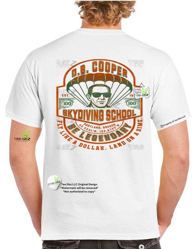 DB Cooper Skydiving School - Men's funny Graphic T-shirt