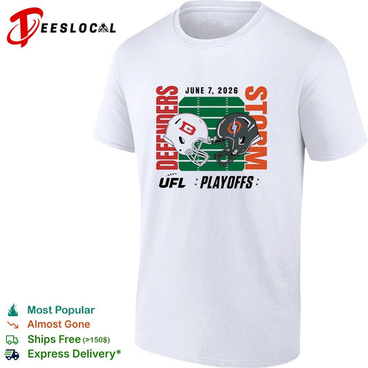 DC Defenders vs Orlando Storm 2026 UFL Playoffs Football Helmet Matchup Sports shirt