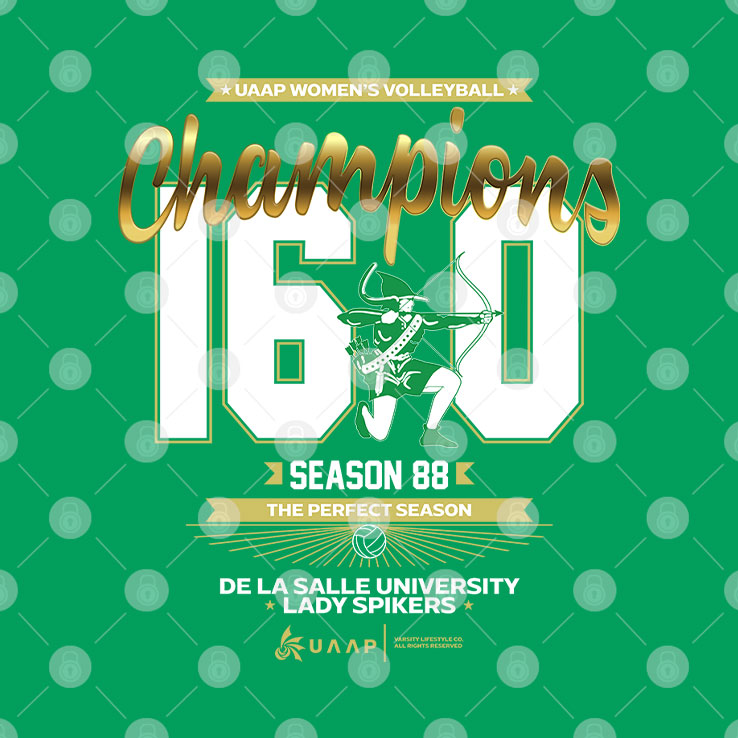 DLSU Lady Spikers Champions 16-0 Perfect Season T Shirt