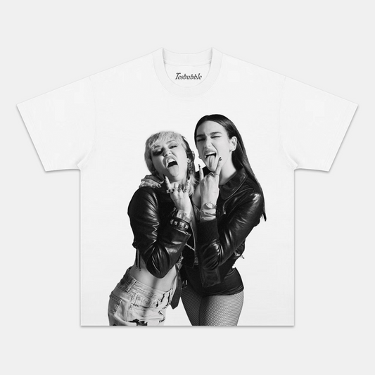 DUA LIPA AND MILEY CYRUS TEE