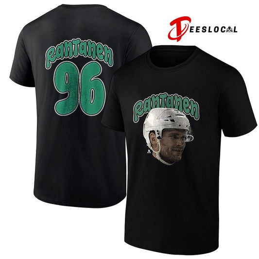 Dallas Stars Mikko Rantanen portrait name and number shirt