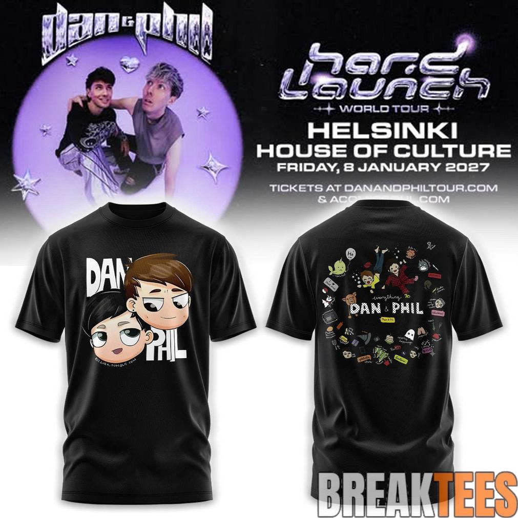 Dan and Phil Announce Hard Launch World Tour 2026 T-Shirt