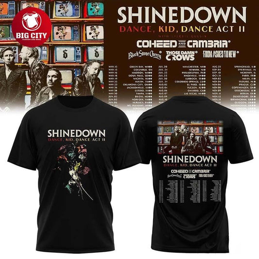 Dance, Kid, Dance Act II World Tour Shinedown 2026 S3 Two Sided Shirt