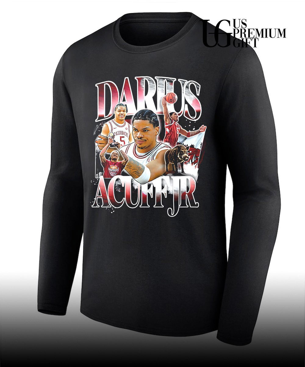 Darius Acuff Jr Arkansas Razorbacks NCAA Basketball Player graphic shirt