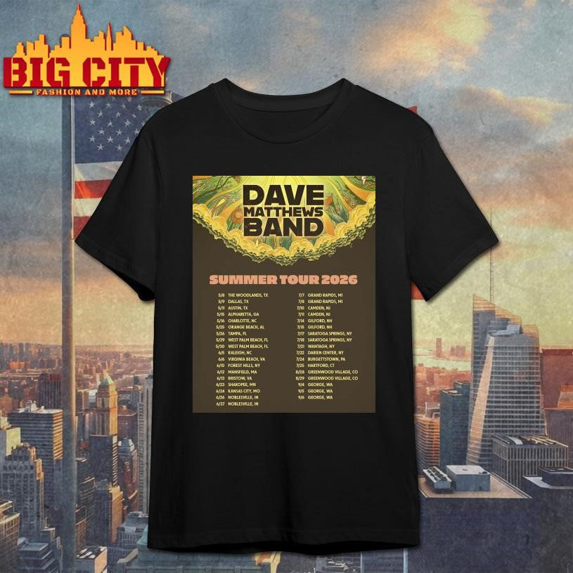 Dave Matthews Band Summer Tour 2026 North America Schedule Dates Wall Decor Poster Shirt