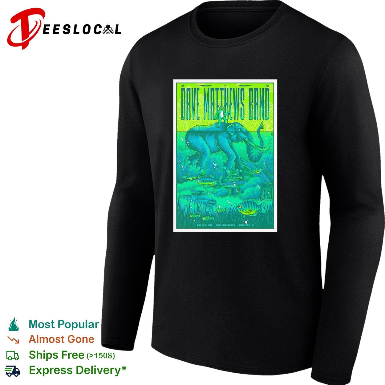 Dave Matthews Band elephant swamp poster shirt