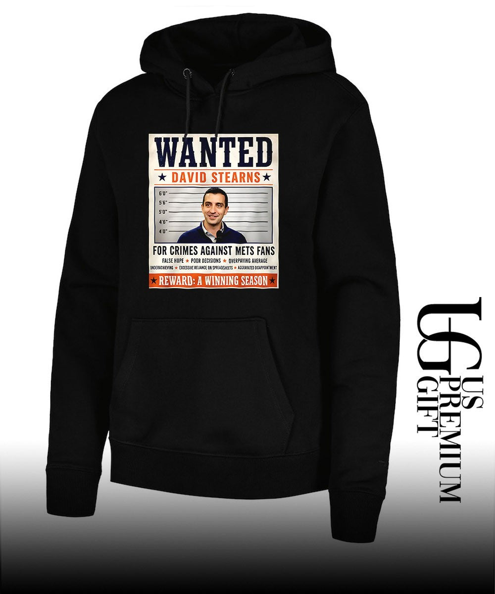 David Stearns New York Mets Wanted for Crimes Against Mets Fans T-shirt