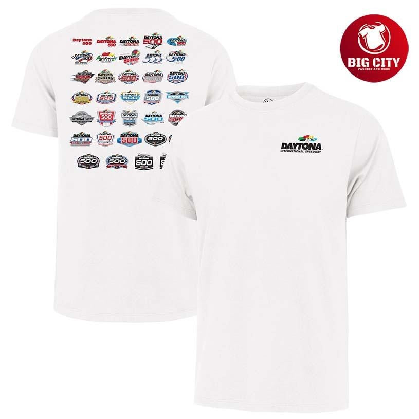 Daytona International Speedway ’47 White Daytona 500 Franklin Two Sided Shirt