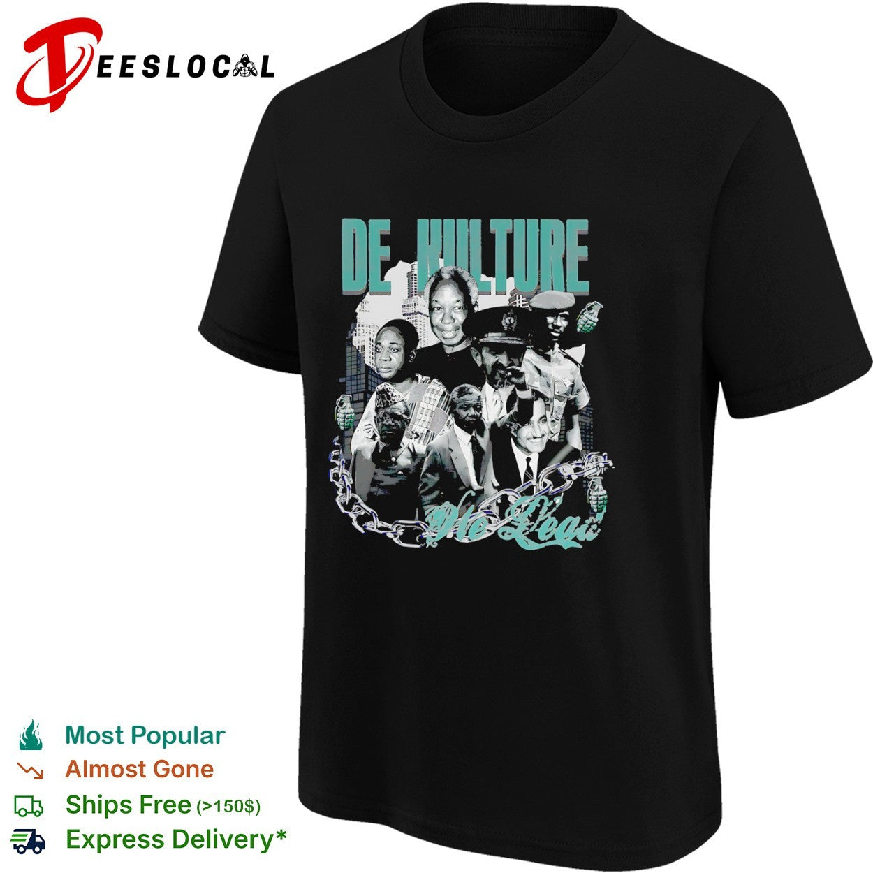 De Kulture African leaders no leash shirt