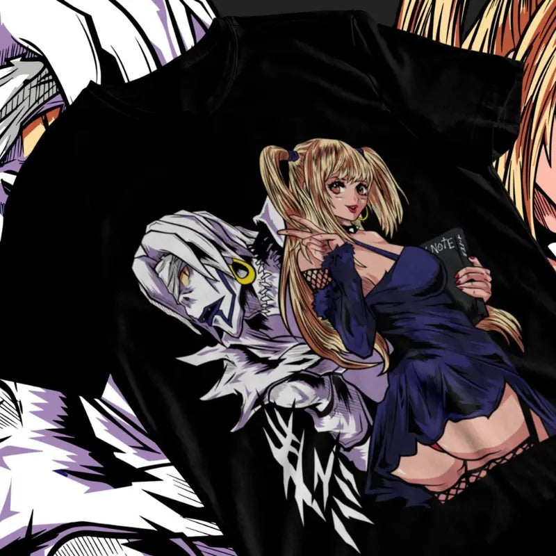 Death Note Misa Amane T- Shirt Manga Anime Blackwhite Shirt Soft Tee