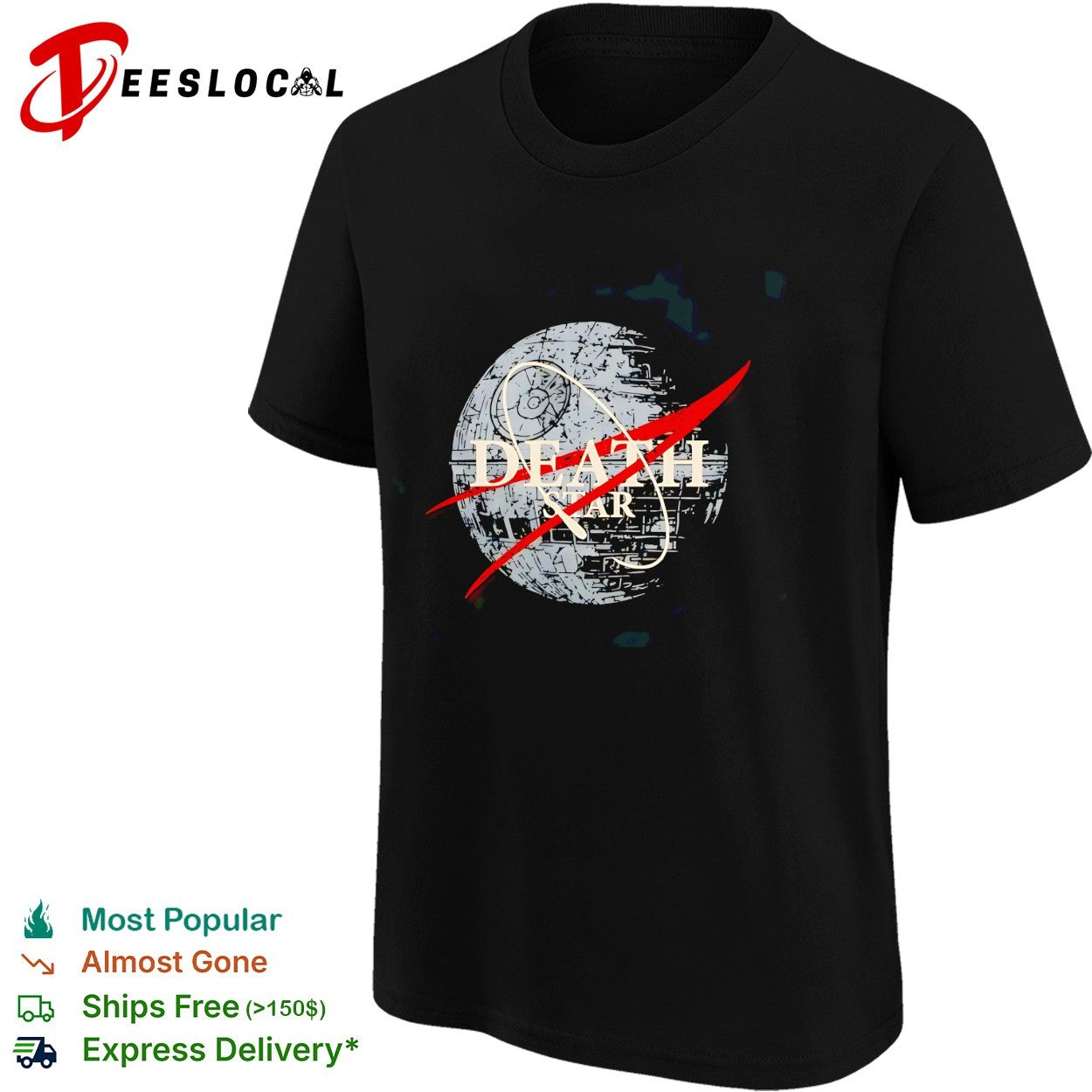 Death Star sci-fi NASA logo parody shirt