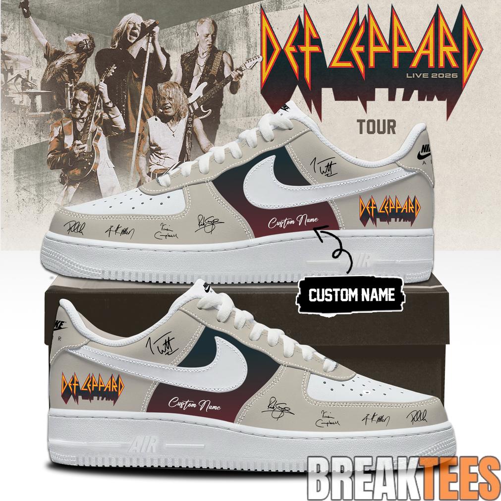 Def Leppard Live 2026 Limited Edition Signature AF1 Shoes