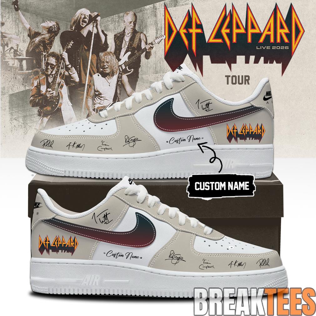 Def Leppard Live 2026 Limited Edition Signature AF1 Shoes