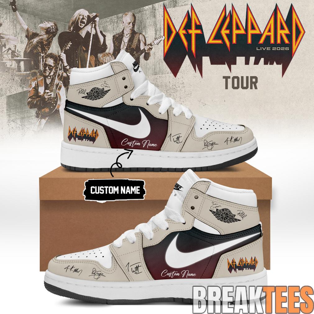 Def Leppard Live 2026 Limited Edition Signature AJ1 Shoes