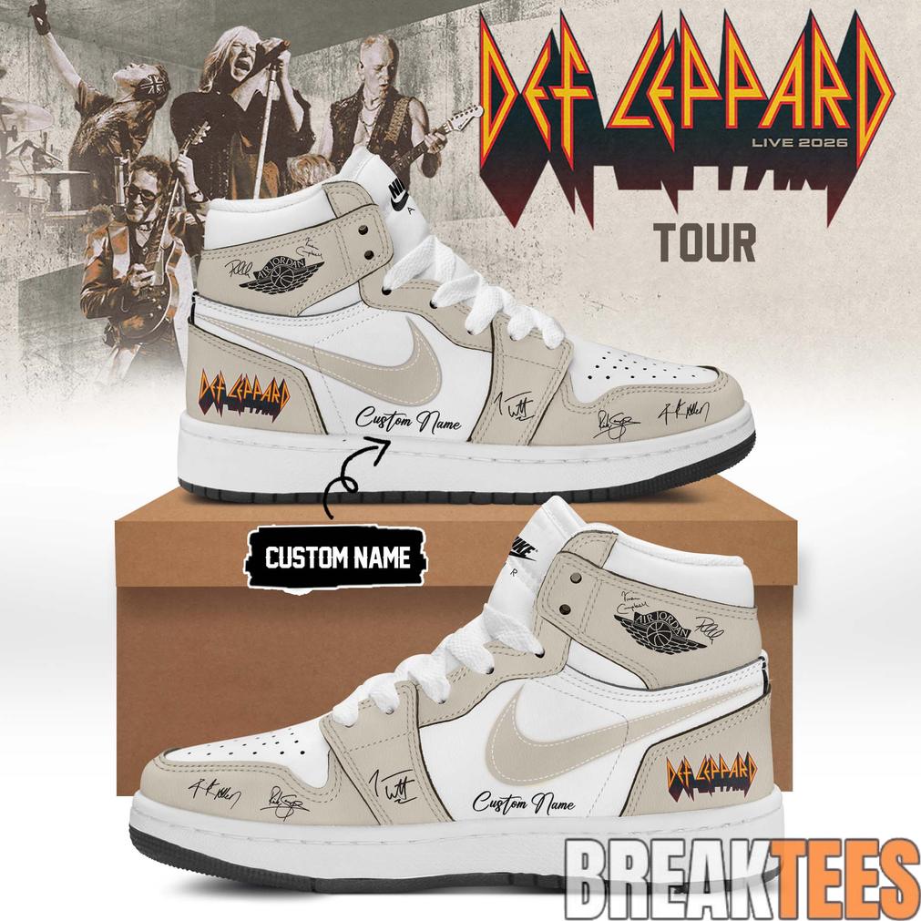 Def Leppard Live 2026 Limited Edition Signature AJ1 Shoes