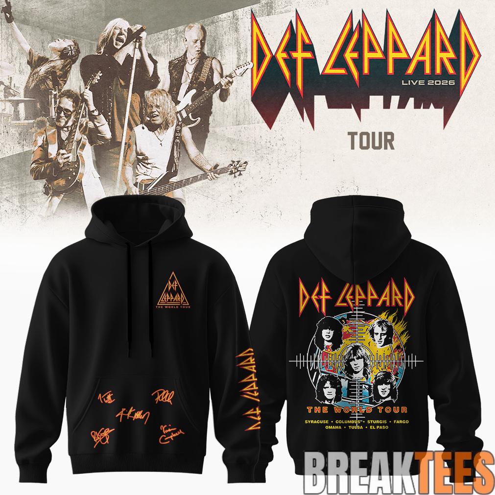 Def Leppard Live 2026 Limited Edition Signature Hoodie
