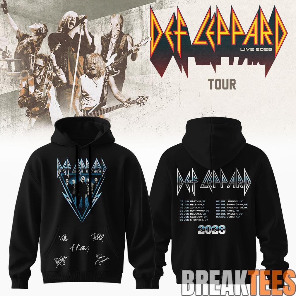 Def Leppard Live 2026 Limited Edition Signature Hoodie