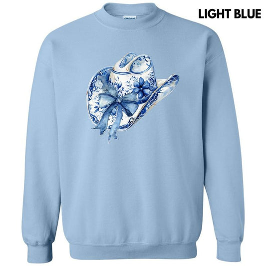Delicate Floral Cowboy Hat Sweatshirt 'NLB'