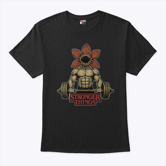 Demogorgon Weightlifting Stronger Things T Shirt