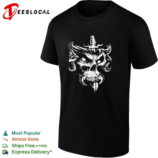 Demonic Skull with Dagger Metal Music shirt