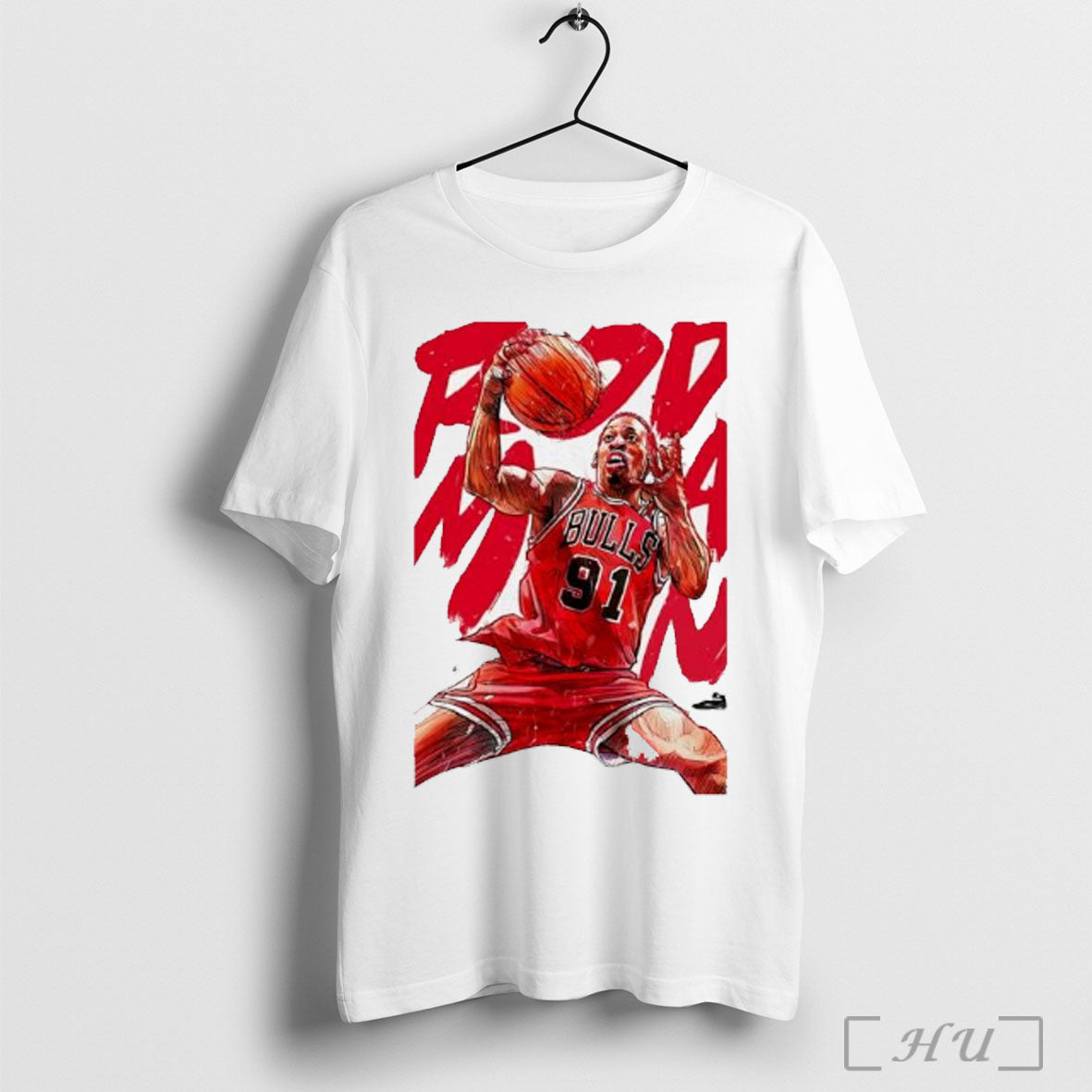 Dennis Rodman Basketball Superstar Pose Graphic T Shirt