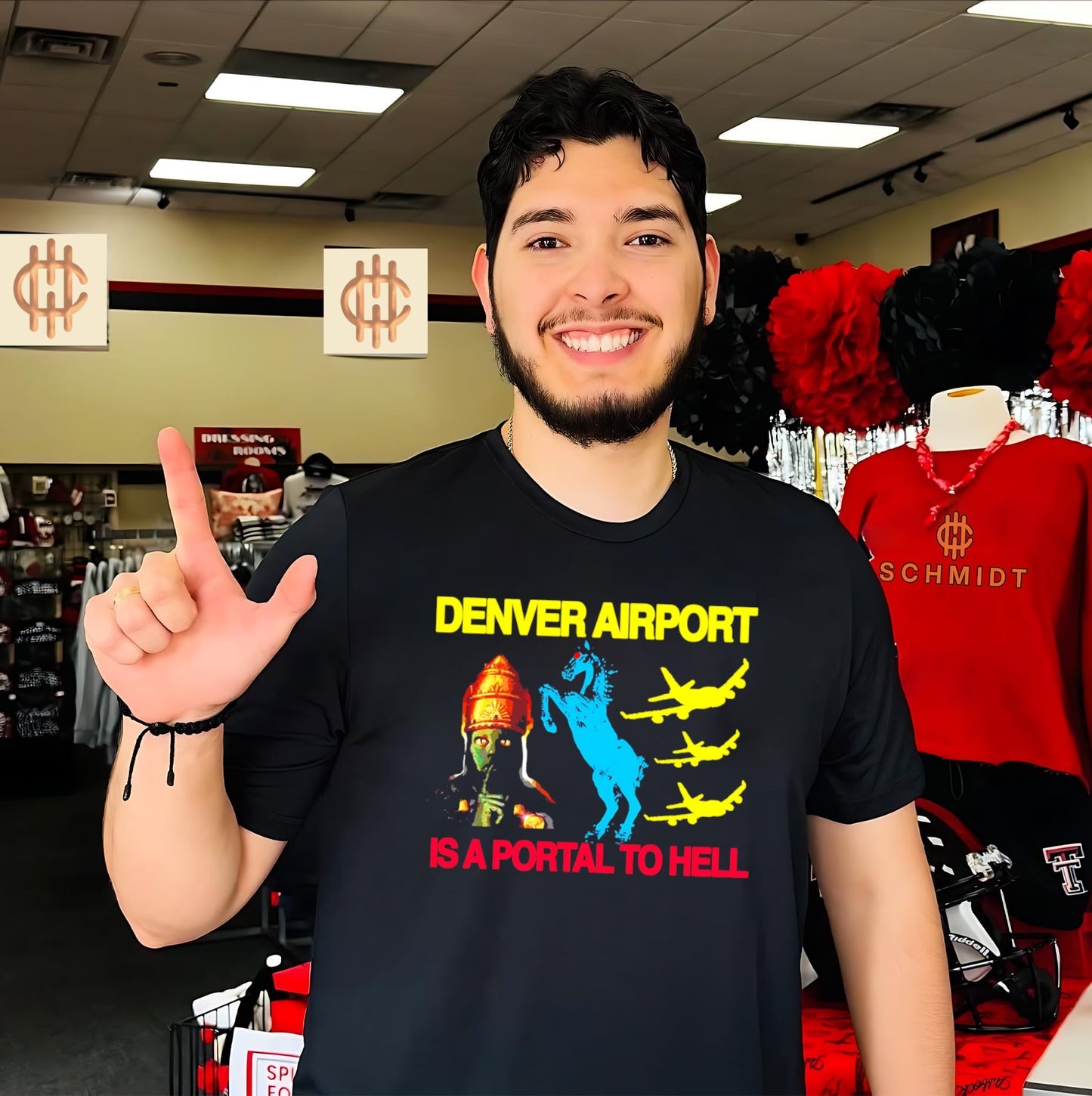 Denver Airport Is a Portal to Hell conspiracy theory shirt