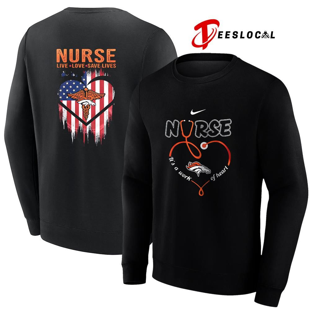 Denver Broncos x Army nurse it’s a work of heart shirt