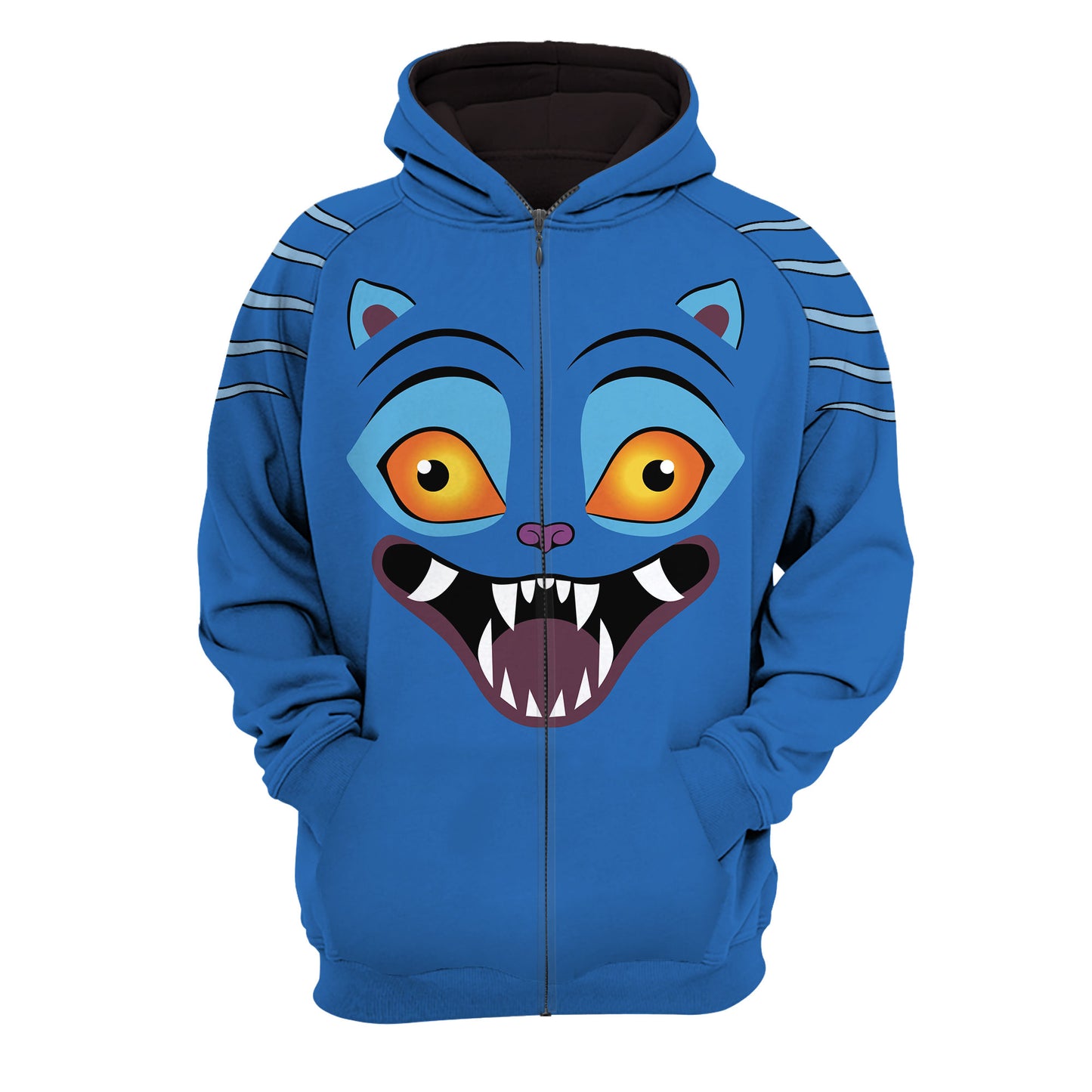 Derpy Tiger Raglan Zip Hoodie