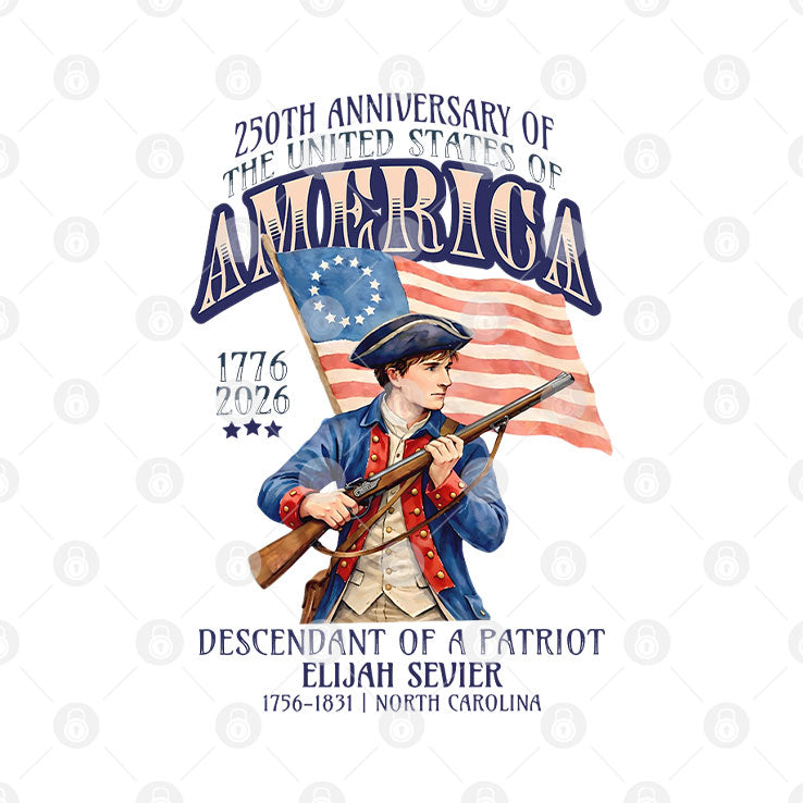 Descendant Of A Patriot Elijah Sevier 1756 1831 Shirt