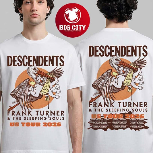 Descendents With Frank Turner And The Sleeping Souls US Tour 2026 Schedule Dates Two Sided Shirt