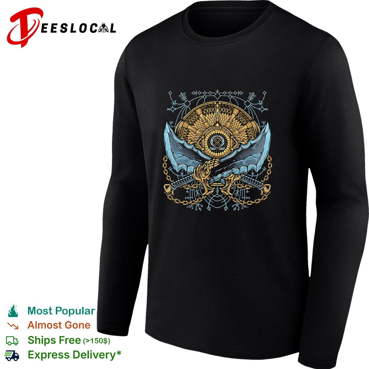Destiny of the God God of War featuring the Blades of Chaos shirt