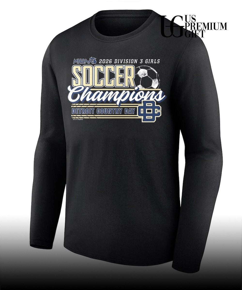 Detroit Country Day MHSAA Girls Soccer D3 Champions 2026 shirt