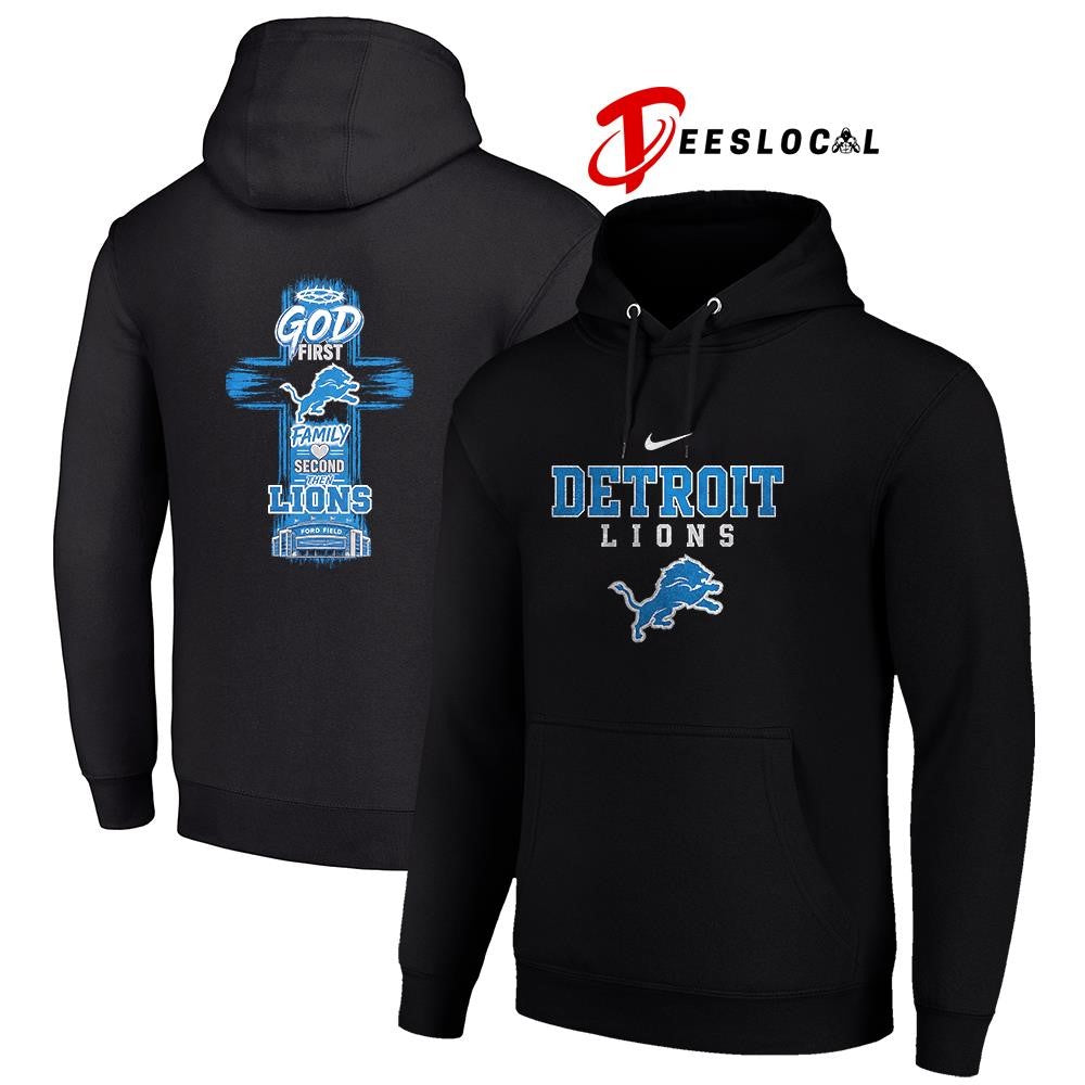 Detroit Lions God first family second cross shirt