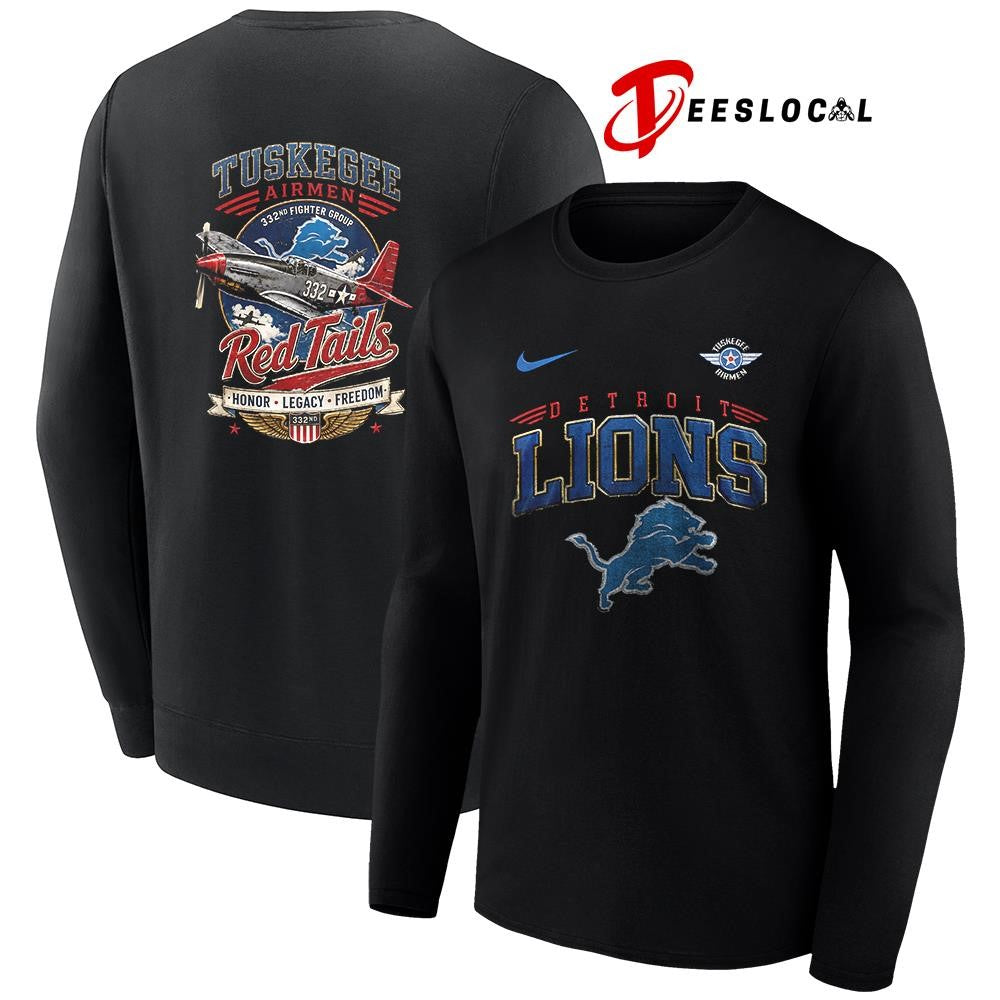 Detroit Lions Tuskegee Airmen Red Tails honor legacy freedom shirt